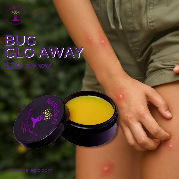 Bug Glo Away Balm for wholesale by RareGlo Organic Shea Products