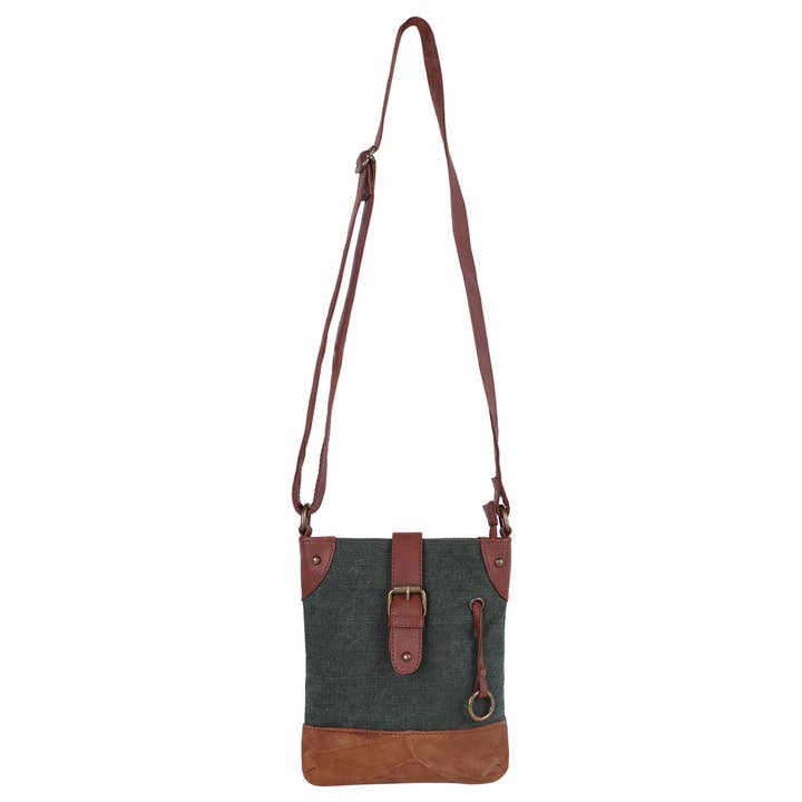 Ridge Waxed Canvas Crossbody Bag for wholesale by Vaan & Co.