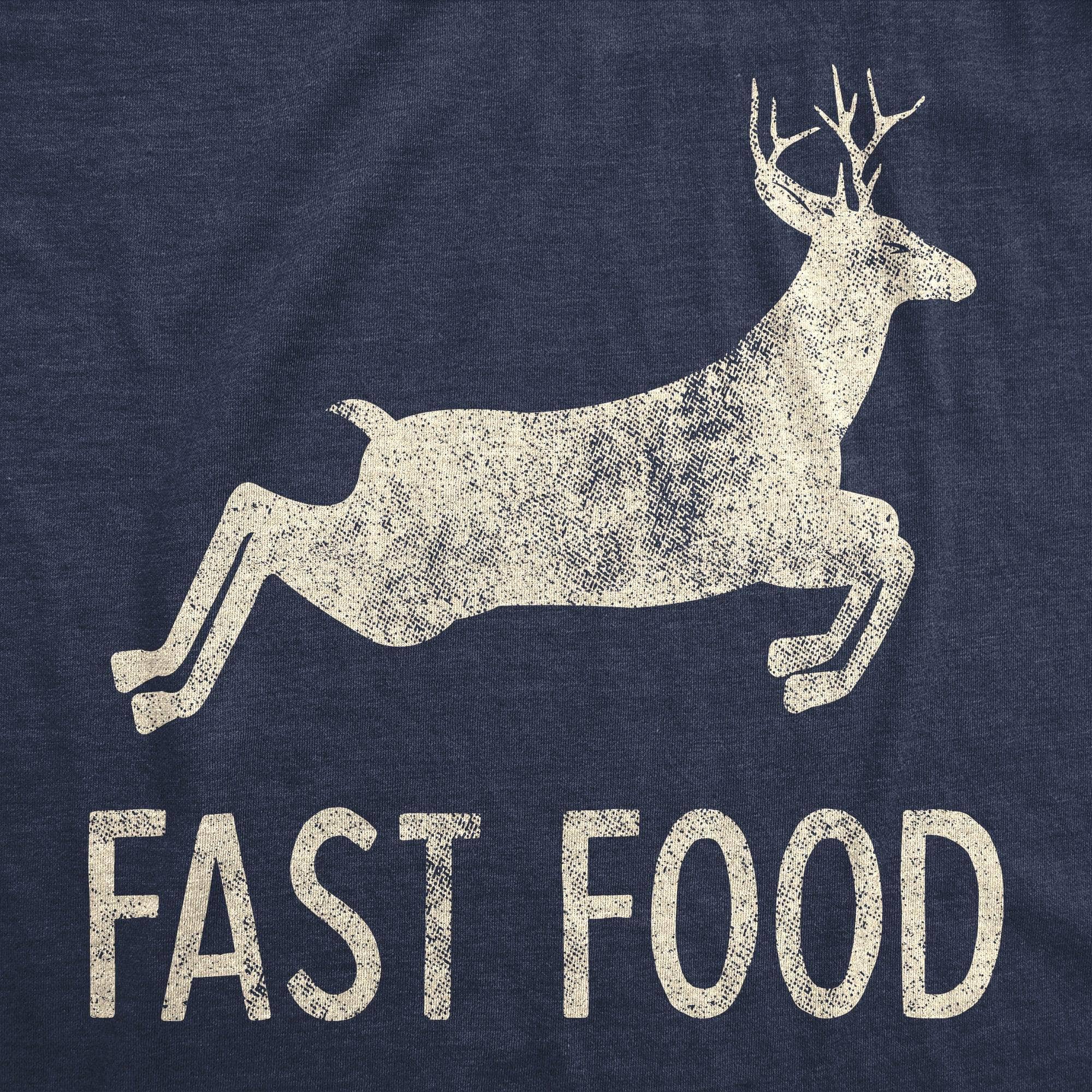 Crazy Dog T-Shirts - Wholesale Screen Printed T-Shirt - Men's - Fast Food Deer Mens Funny Hunting T shirt Hunting Graphic1