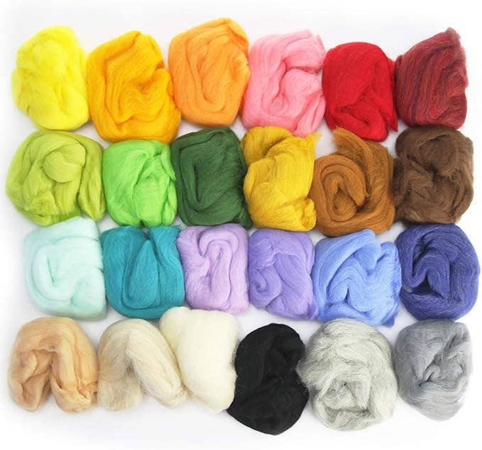 Woolbuddy - Wholesale DIY Craft Kit - DIY 24 Colors Wool Mix Kit - Premium Merino Craft Set4