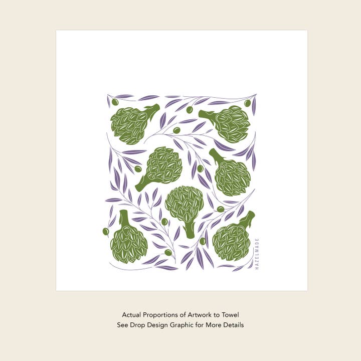 HAZELMADE® Tea Towels + Gifts - Vente Torchons - Torchon aux olives vertes | Décoration de cuisine6