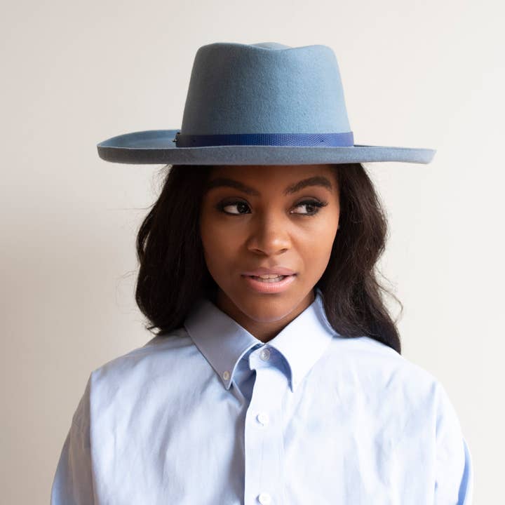 Nikita Women's Diamond Crown Fedora with Vegan Leather Band for wholesale by Giovannio