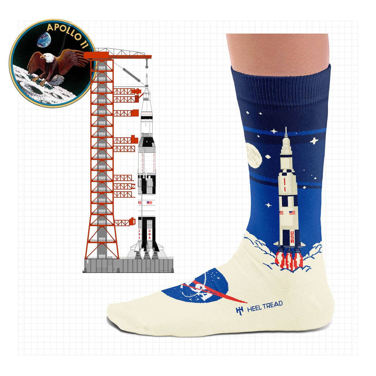 Sock Affairs - Wholesale Socks - Unisex - NASA Saturn V Socks1