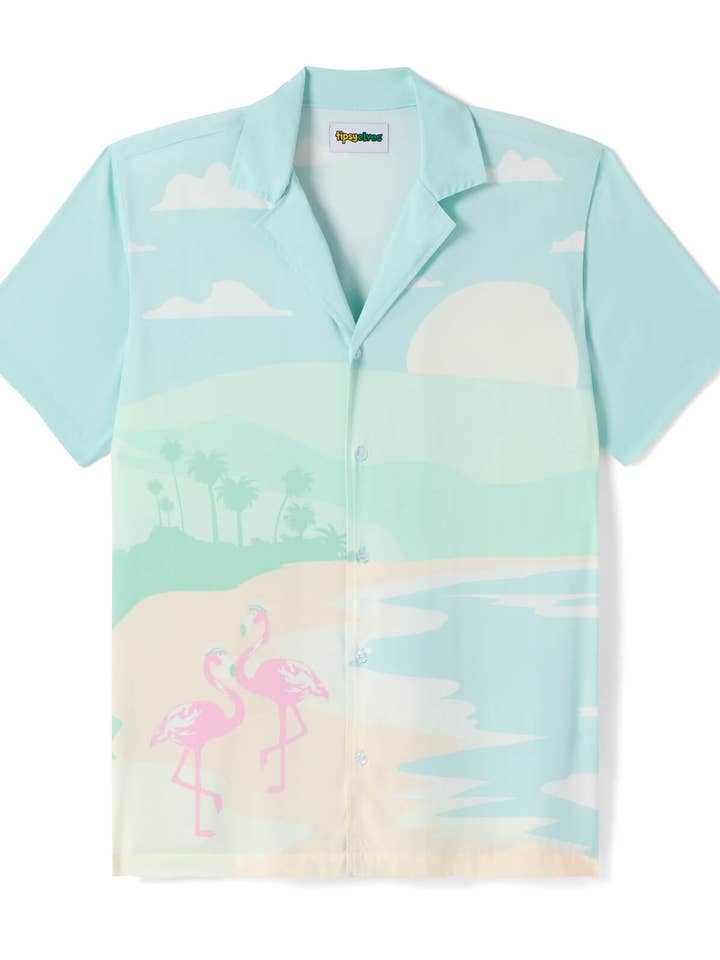 Shore Thing Cabana Shirt - Men's Vacation Button Down Shirt for wholesale by Tipsy Elves