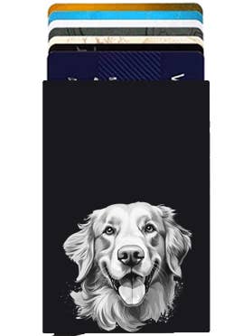 Laser Engraved Golden Labrador - Credit Card Holder for wholesale by Etched Wallet Art