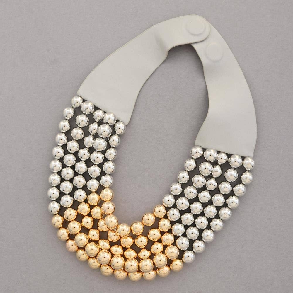 anbfashion - Vendita all'ingrosso Collane di perline/perle - * GROSSA COLLANA A STRATI CON PERLINE, collo in pelle sintetica magnetica39