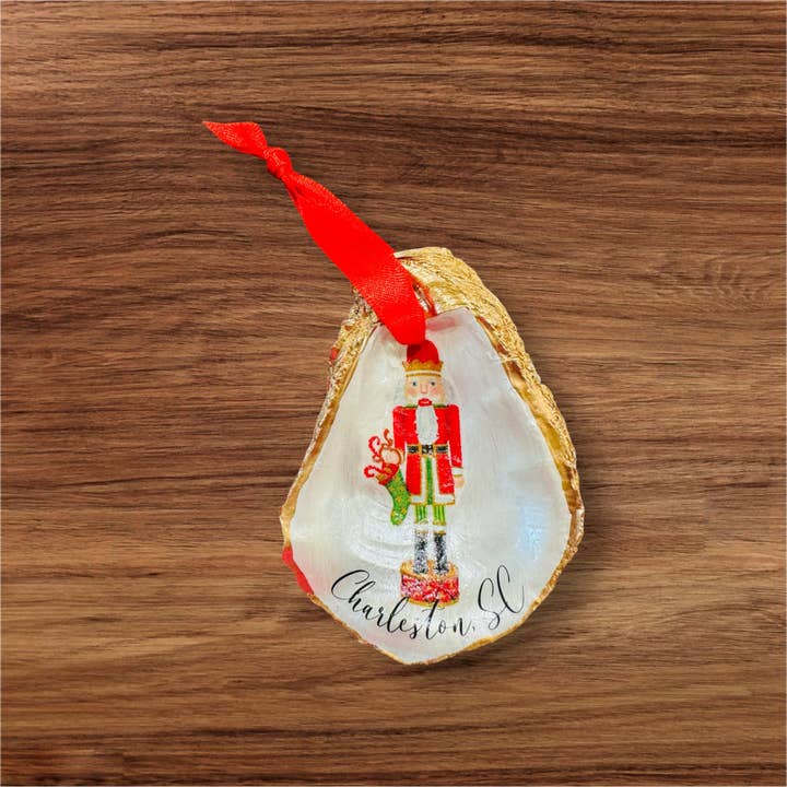 Shells by Shea - Vendita all'ingrosso Decorazione - Ornamento Schiaccianoci Personalizzato, Ornamento a Conchiglia di Ostrica3