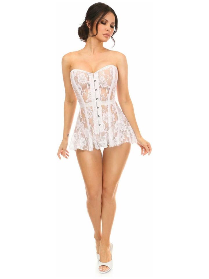 Daisy Corsets - Wholesale Korset - Dames - Weelderige witte kanten korsetjurk5
