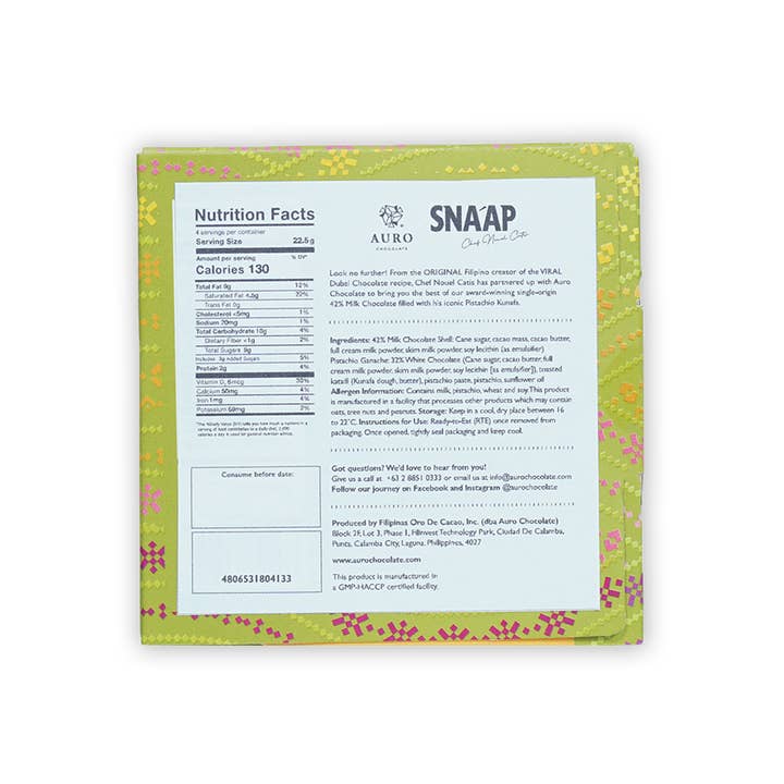 Bar & Cocoa Chocolate - Wholesale Chocolate Bar - Auro SNA'AP Dubai Milk Chocolate 42% (the Original Creator)3