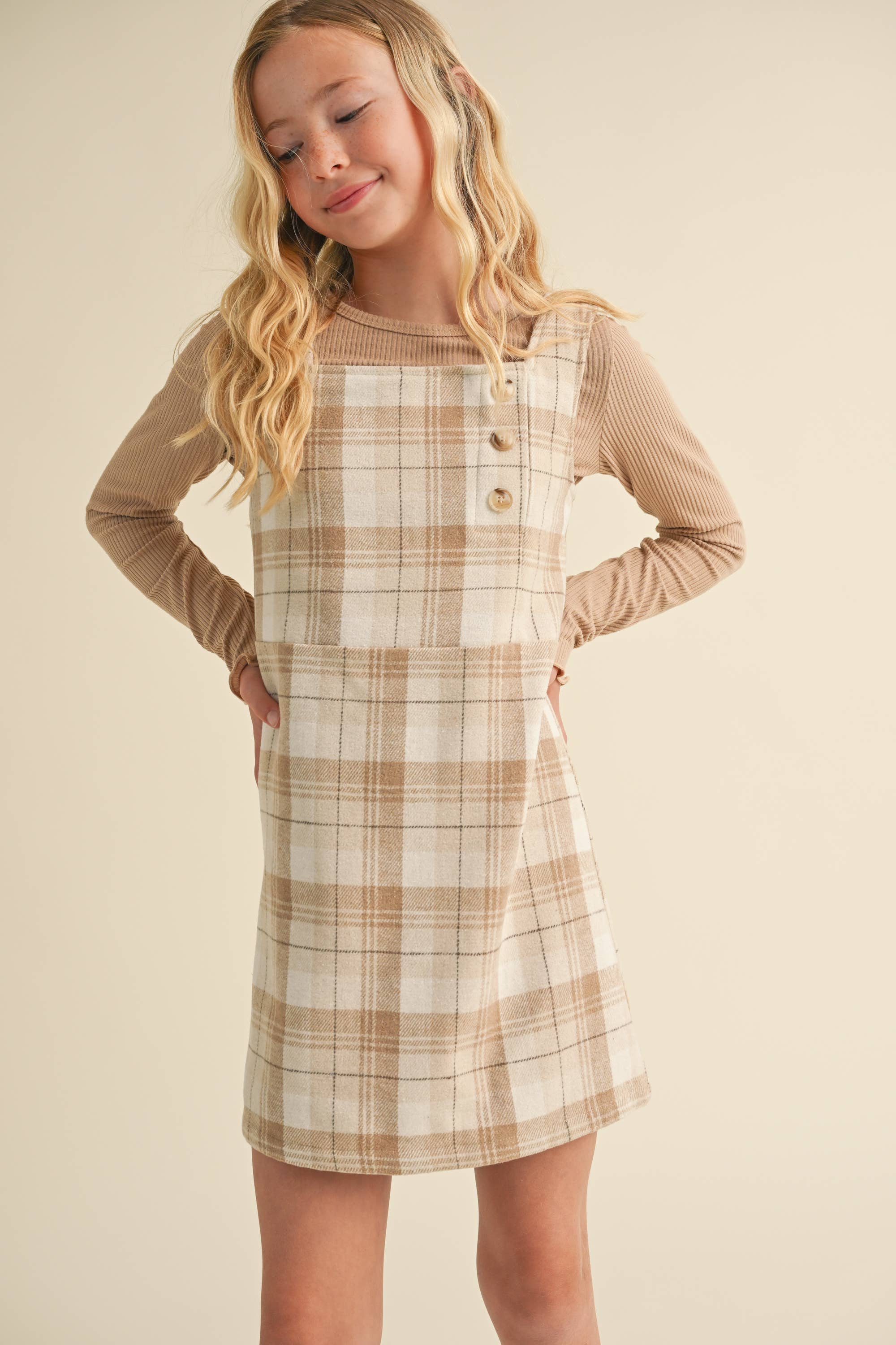 heart and arrow - Wholesale Dress - Kids - TWEEN KIDS GIRLS PLAID SHEATH DRESS (7-12) 3