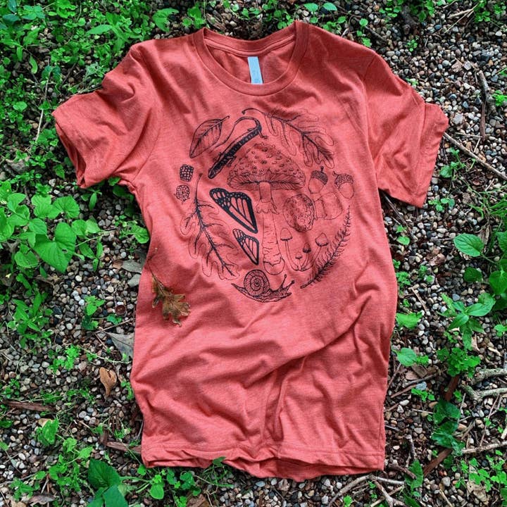 Nature Walk - Wholesale Screen Printed T-Shirt - Women's - Forest Floor Comfy Tee shirt