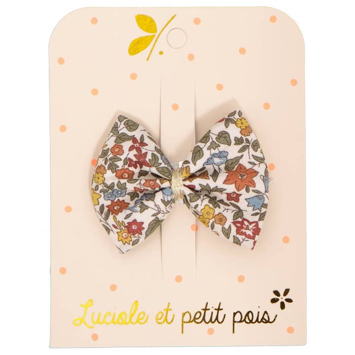 Ribbon bow clip - Liberty Ava autumn for wholesale by Luciole et Petit Pois