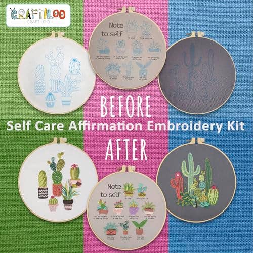 Craftiloo – wholesale Embroidery/cross-stitch supplies – CRAFTILOO Embroidery Kits for Adults Cactus5