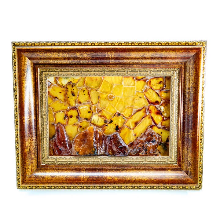 Aube – Art mural en ambre fait main par KIZIMA USA pour la vente par KIZIMA