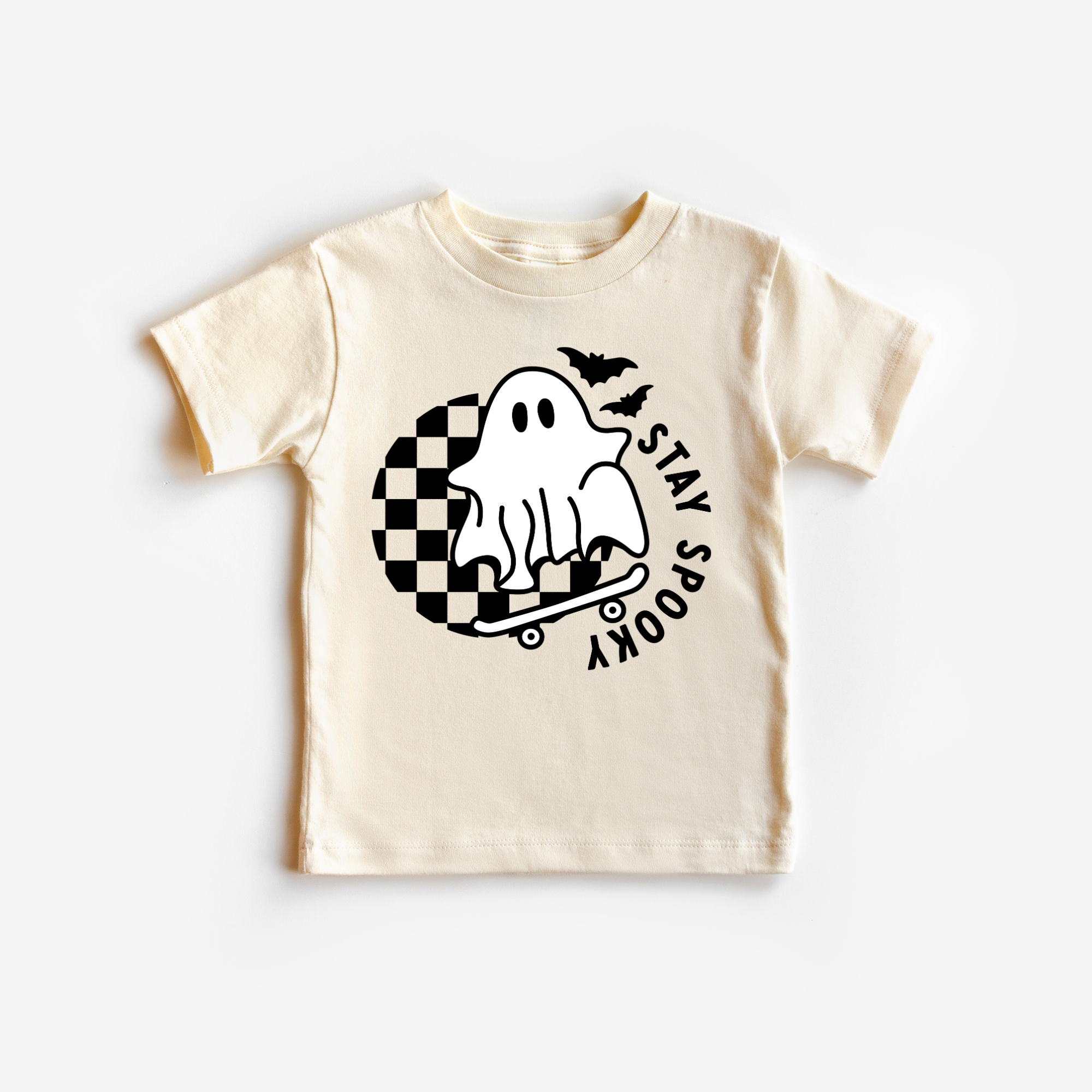 Benny & Ray Apparel - Wholesale Screen Printed T-Shirt - Kids - Stay Spooky Ghost Skateboard Halloween Kid Fall Shirt 1
