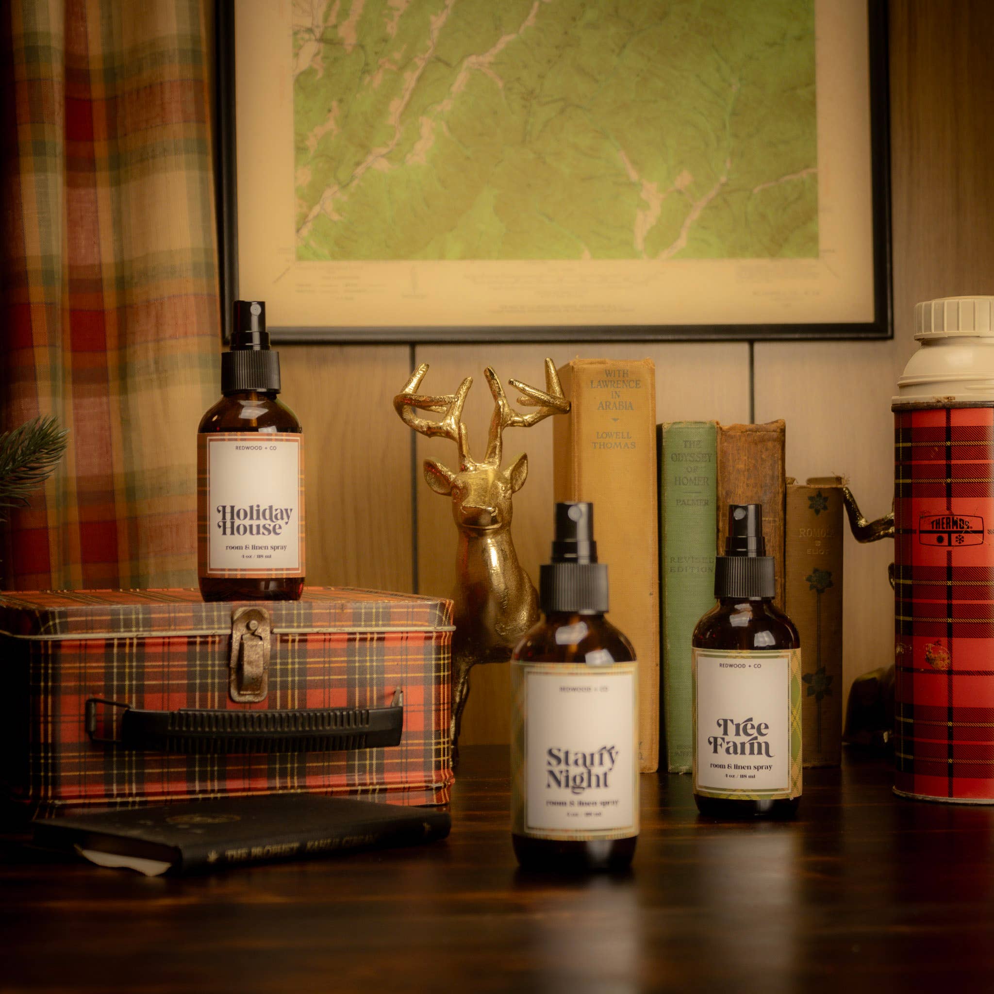 Redwood Candle Co. - Venta al por mayor Espráis para interior y ropa de cama - Habitación Casa Vacacional + Spray de ropa1