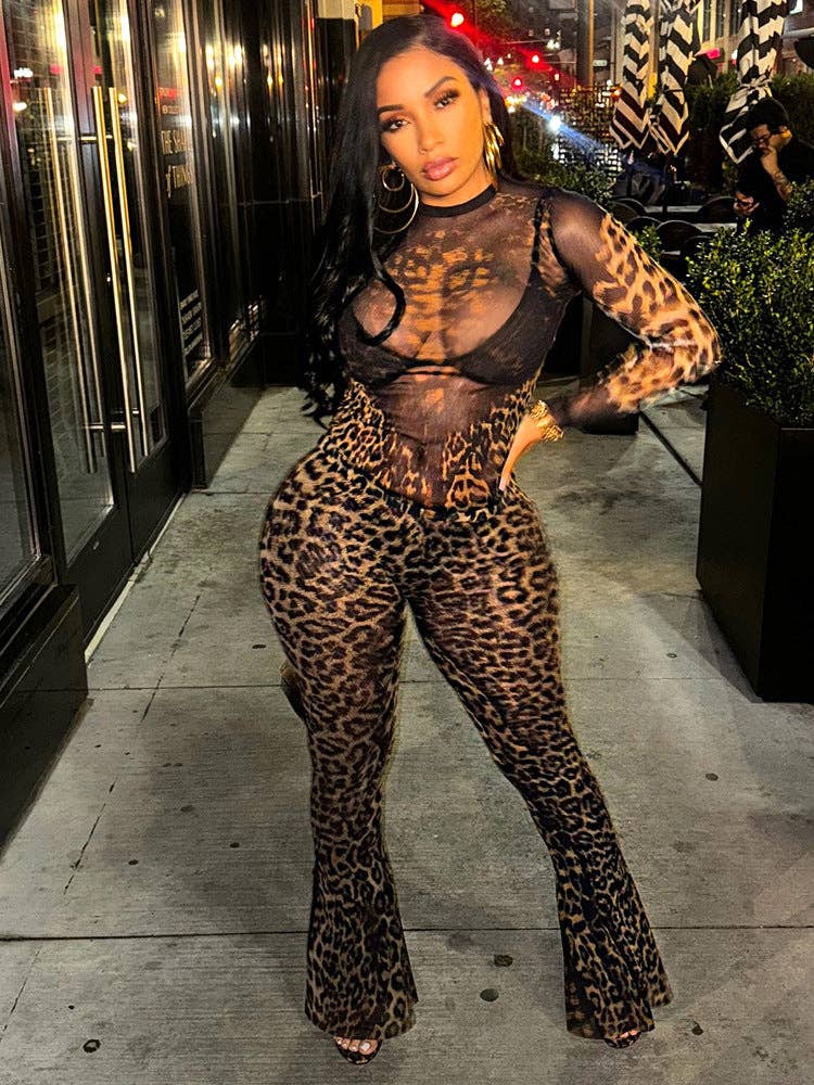 Your Beautiful Boutique – wholesale Top & pants set (NOT Loungewear) – Women's – Women Fashion Sexy Leopard Printed Two-Piece Set4