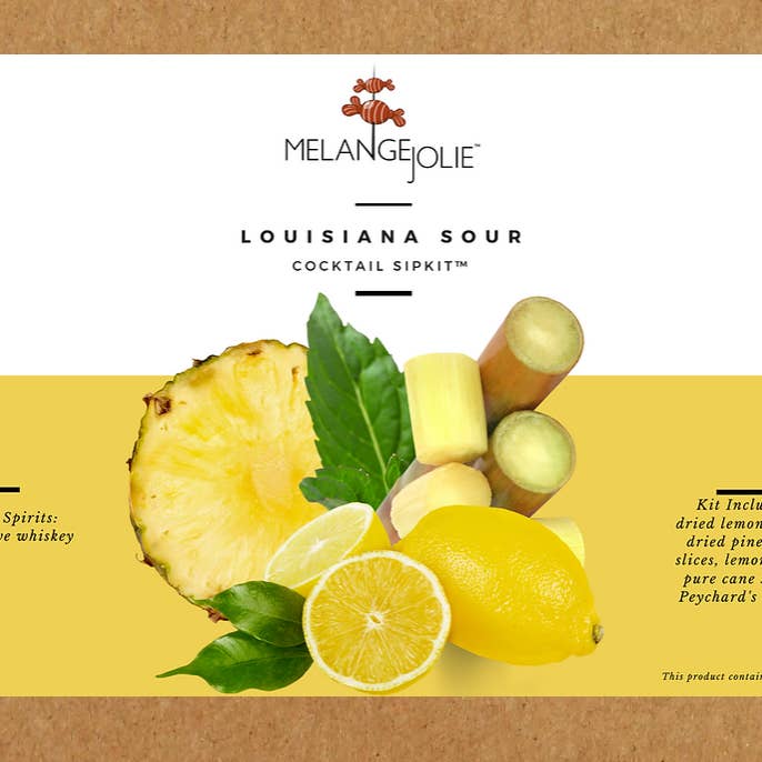 Melange Jolie Cocktail SipKits – Engroshandel Cocktailmix/sirup – Mélange Jolie Louisiana Sour Cocktail SipKit (tilfælde af seks)2
