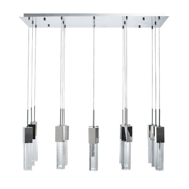 Candeeiro de Teto Curto de Cristal Brilhante Nocturno // 15 Luzes por atacado de Finesse Decor