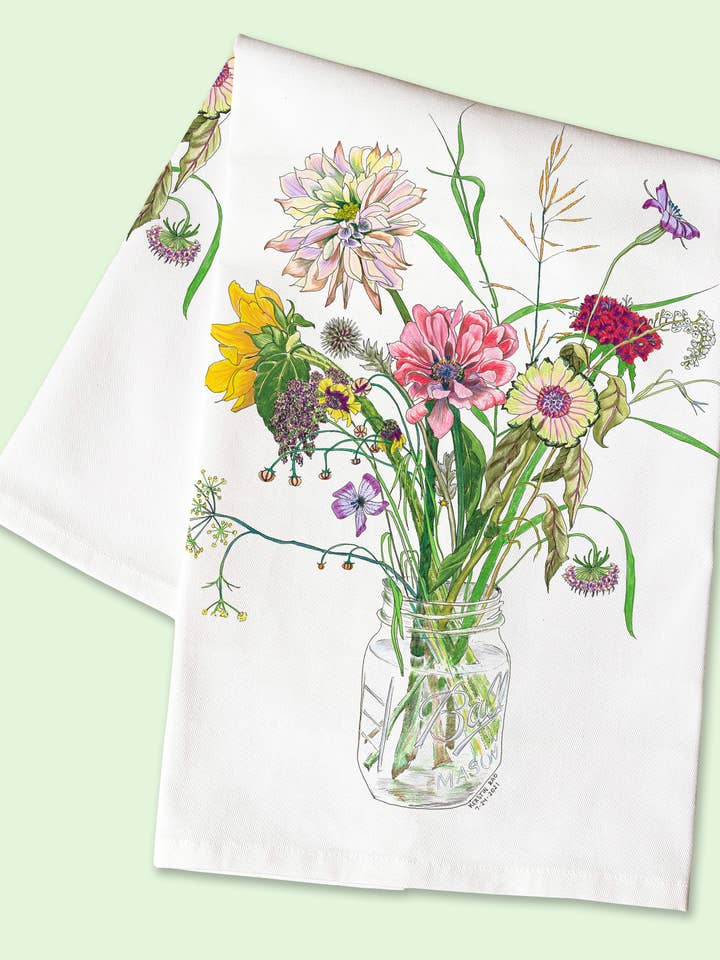 Tea Towel - Breezy Bouquet for wholesale by Vivid Cottage