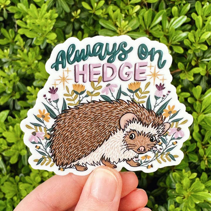 Anxious Hedgehog Vinyl Sticker, Anxiety Awareness for wholesale by Remember November, Inc
