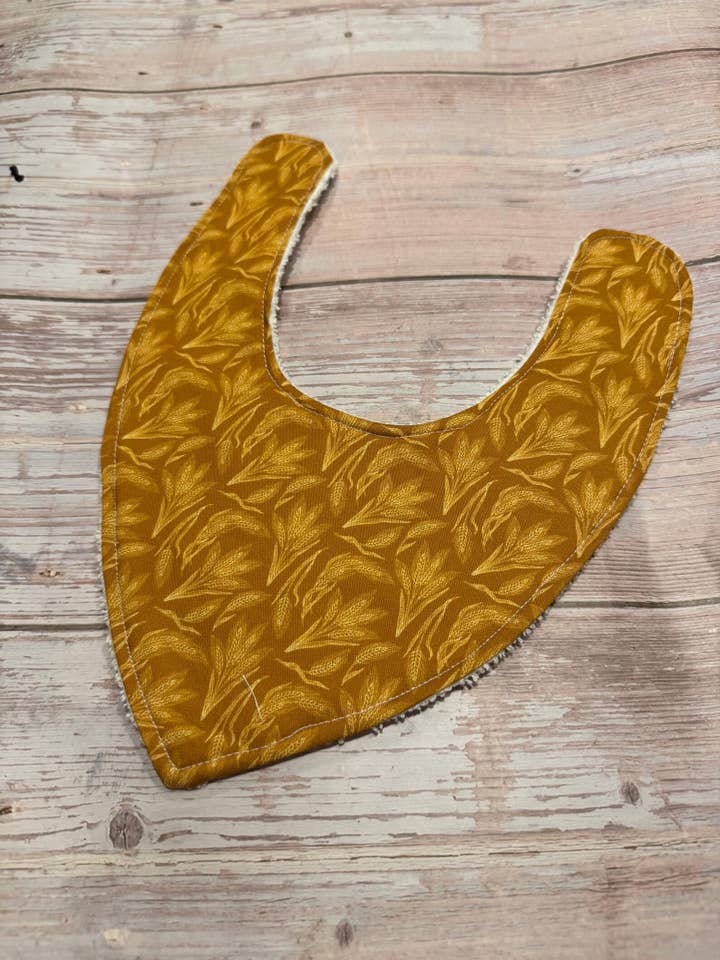 Bavaglino per Bambini - Bavaglino per la Saliva - Cotone Senape per la vendita all'ingrosso da parte di Finished with a Kiss