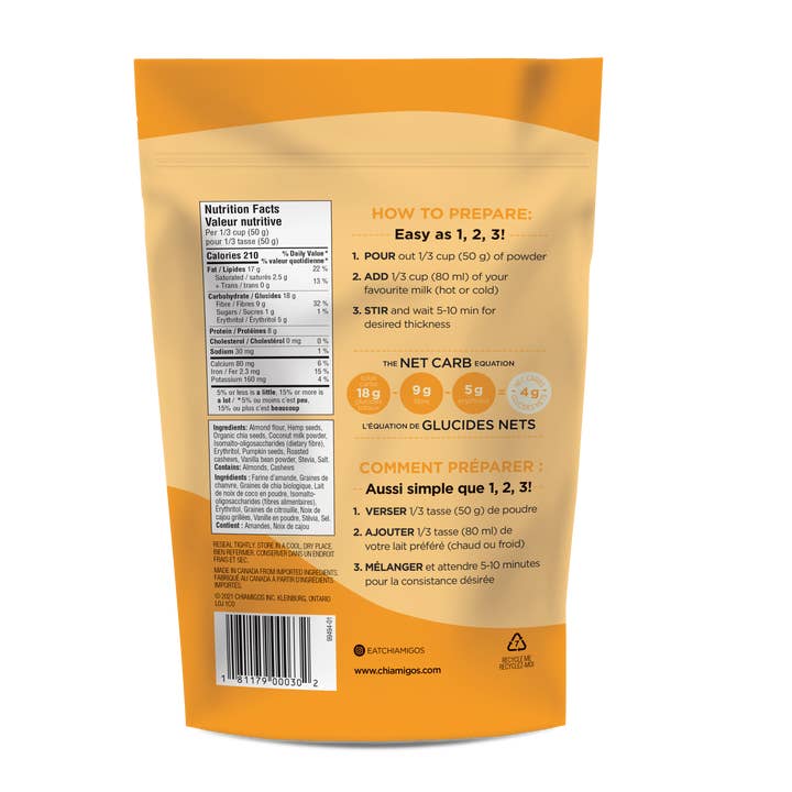 Chiamigos – Engroshandel Morgenmadsprodukt – Keto „Havregryn“ - Coconut Cashew1