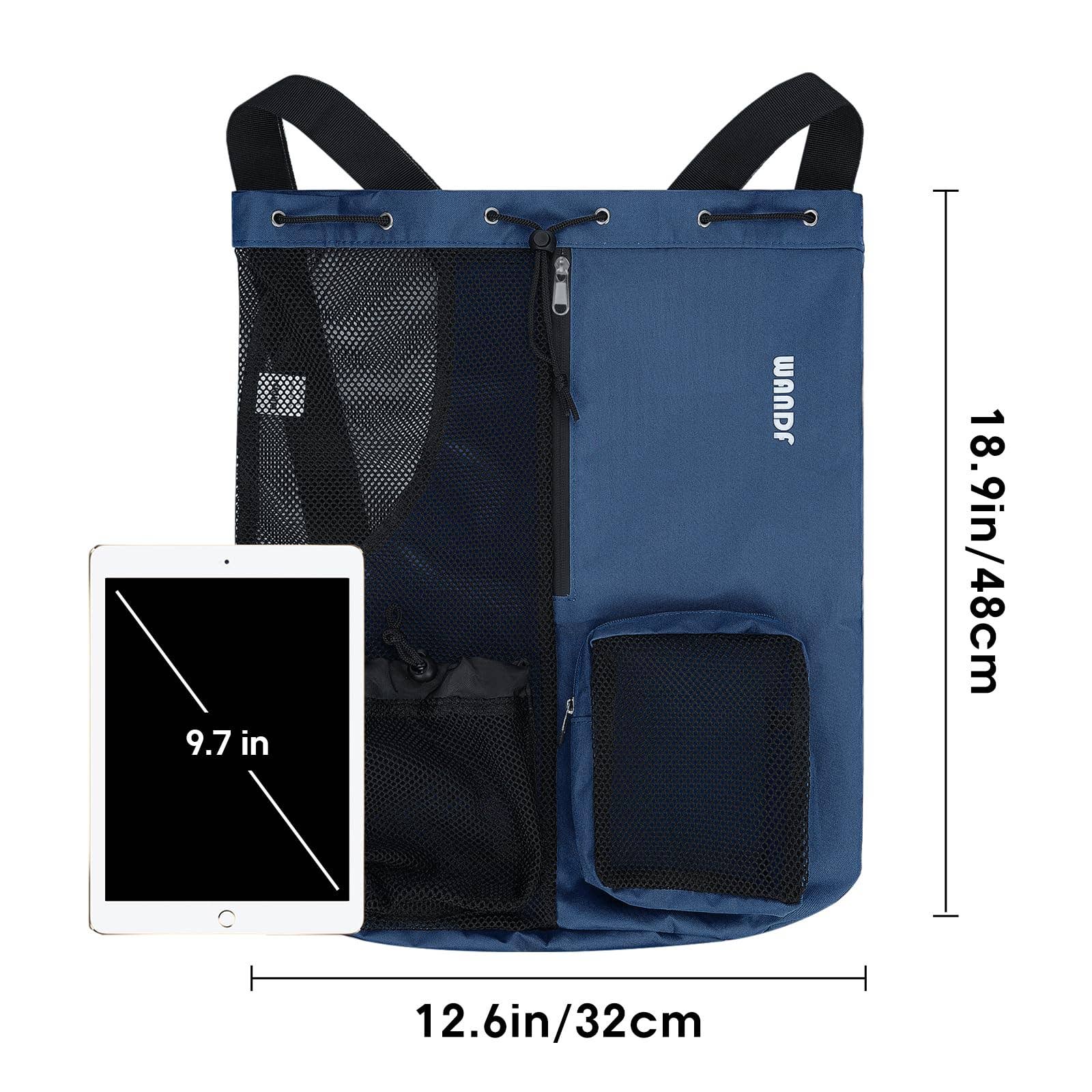 wandf - Wholesale Beach Bag - WANDF Mesh Drawstring Backpack with Wet Pocket Beach Bag72