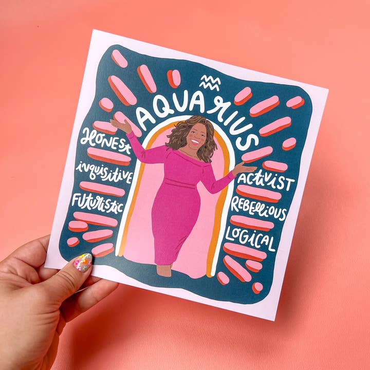 Aquarius Oprah - Print - 8x8"
for wholesale by Paris Woodhull Illustrations