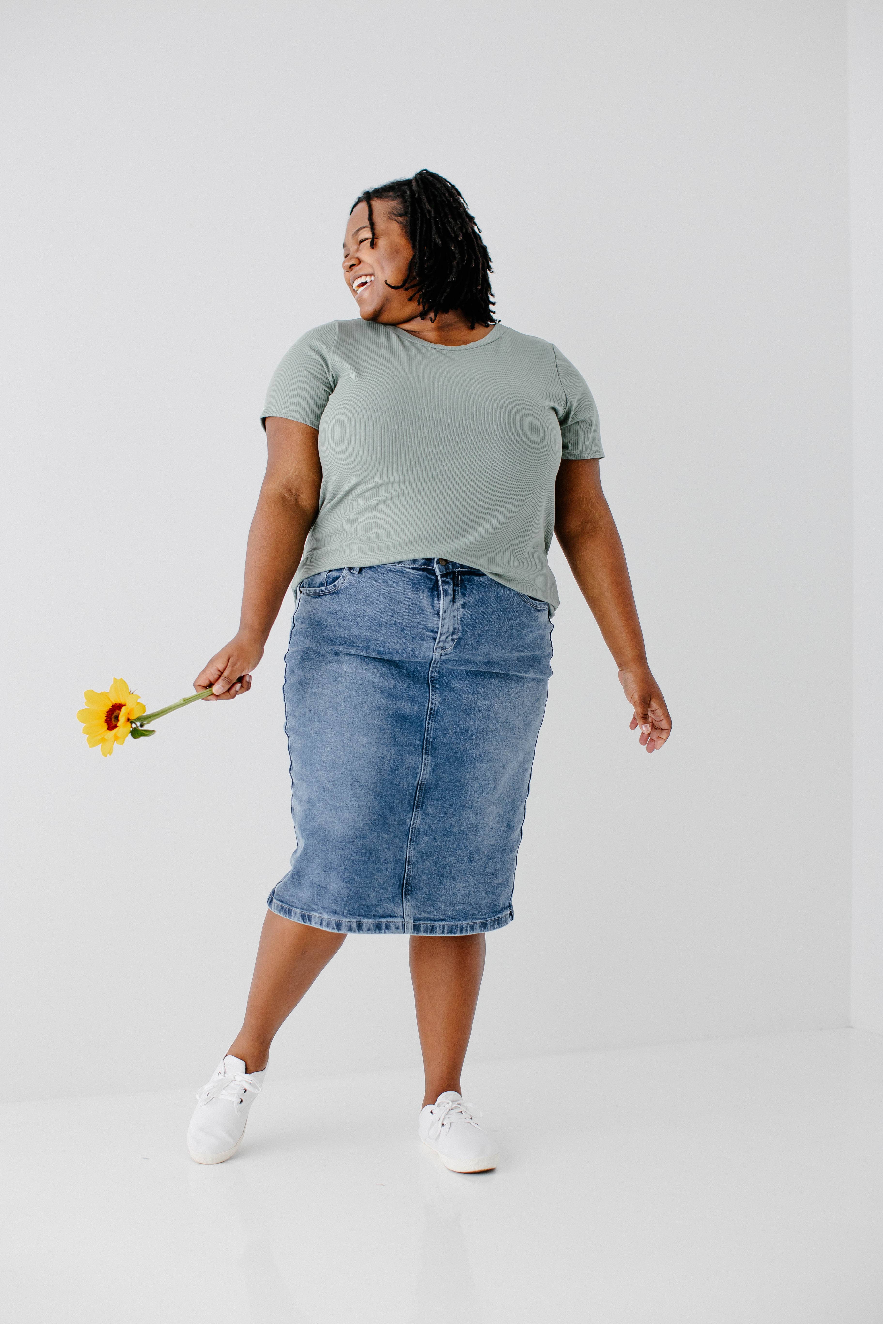 The Main Street Exchange – Engroshandel Nederdel - Dame – 'Robyn' Klassisk Denimnederdel5