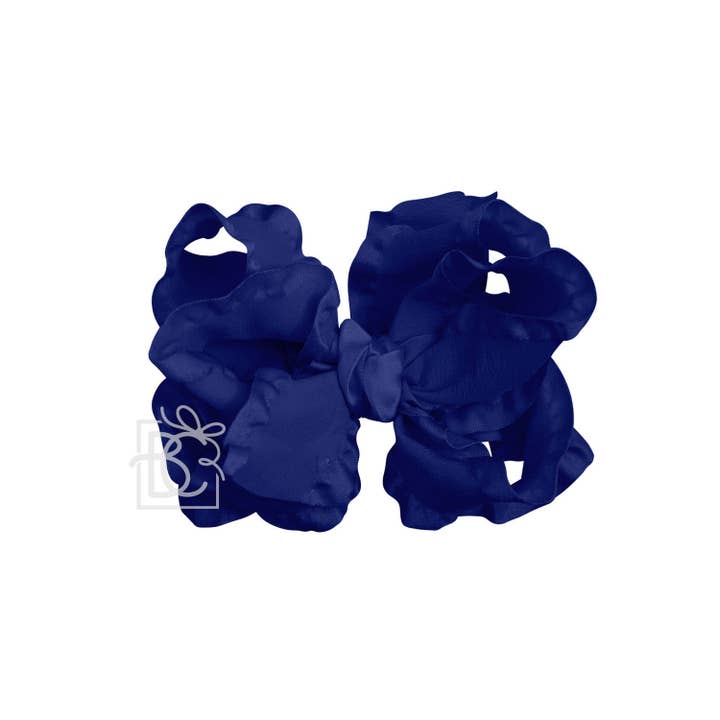 Beyond Creations, LLC - Wholesale Hair Bow - Kids - DOUBLE RUFFLE BOW ON CLIP23