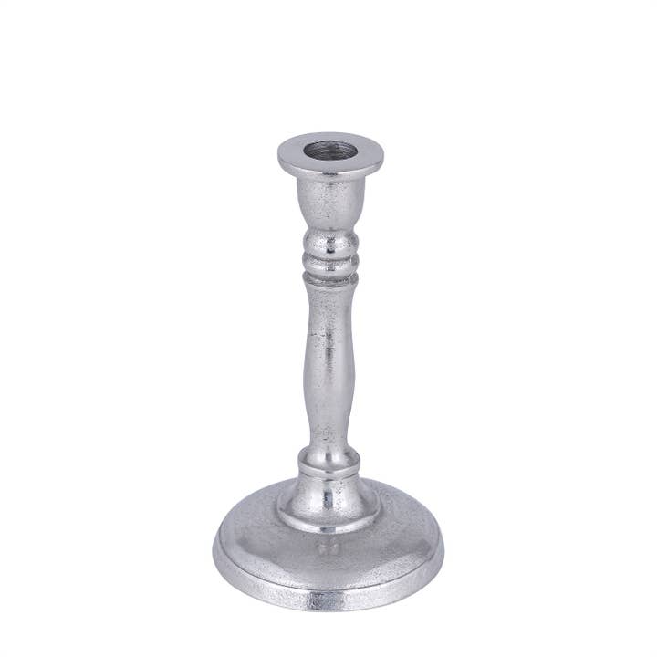 BIDKhome - Wholesale Tapered Candle/Candlestick - Set of 5 Raw Alum. Candle Sticks - RAW NICKEL