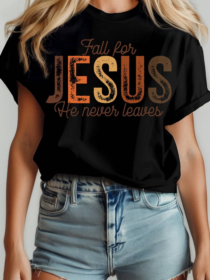 Amused by Blue - Wholesale Screen printed t-shirt – Women′s - Women Religious Graphic Print Short Sleeve Top0