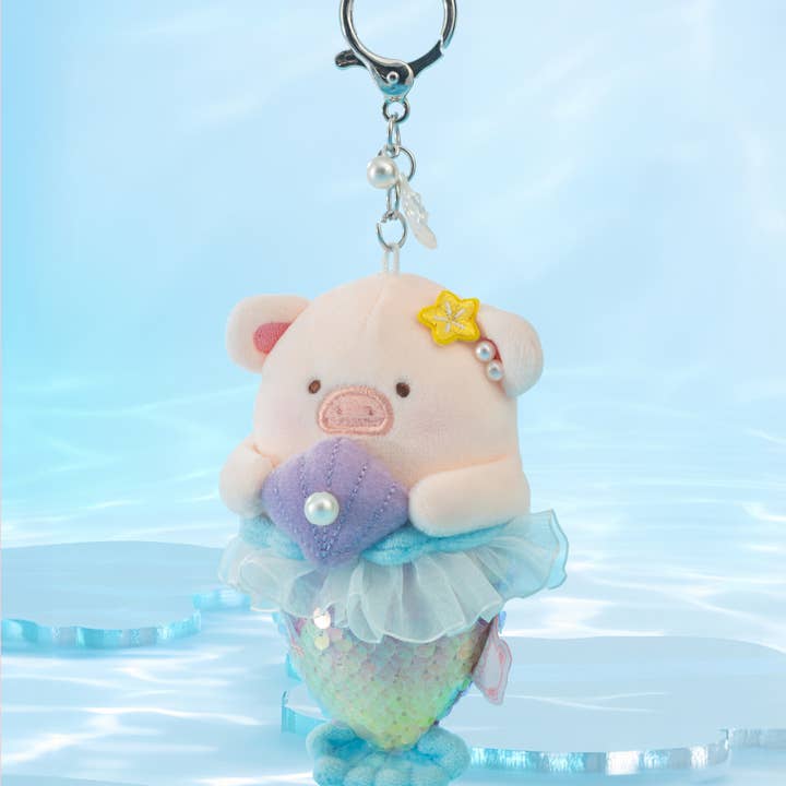 Joyify Pty Limited - Wholesale Keychain β Women's - LuLu the Piggy Ocean - Mermaid LuLu Plush Keychain5