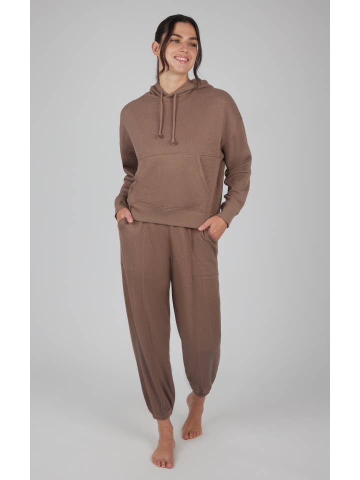 90 Degree by Reflex & Yogalicious - Wholesale Hoodie - Women's - Women's Brushed Inside Waffle Pullover Hoodie9