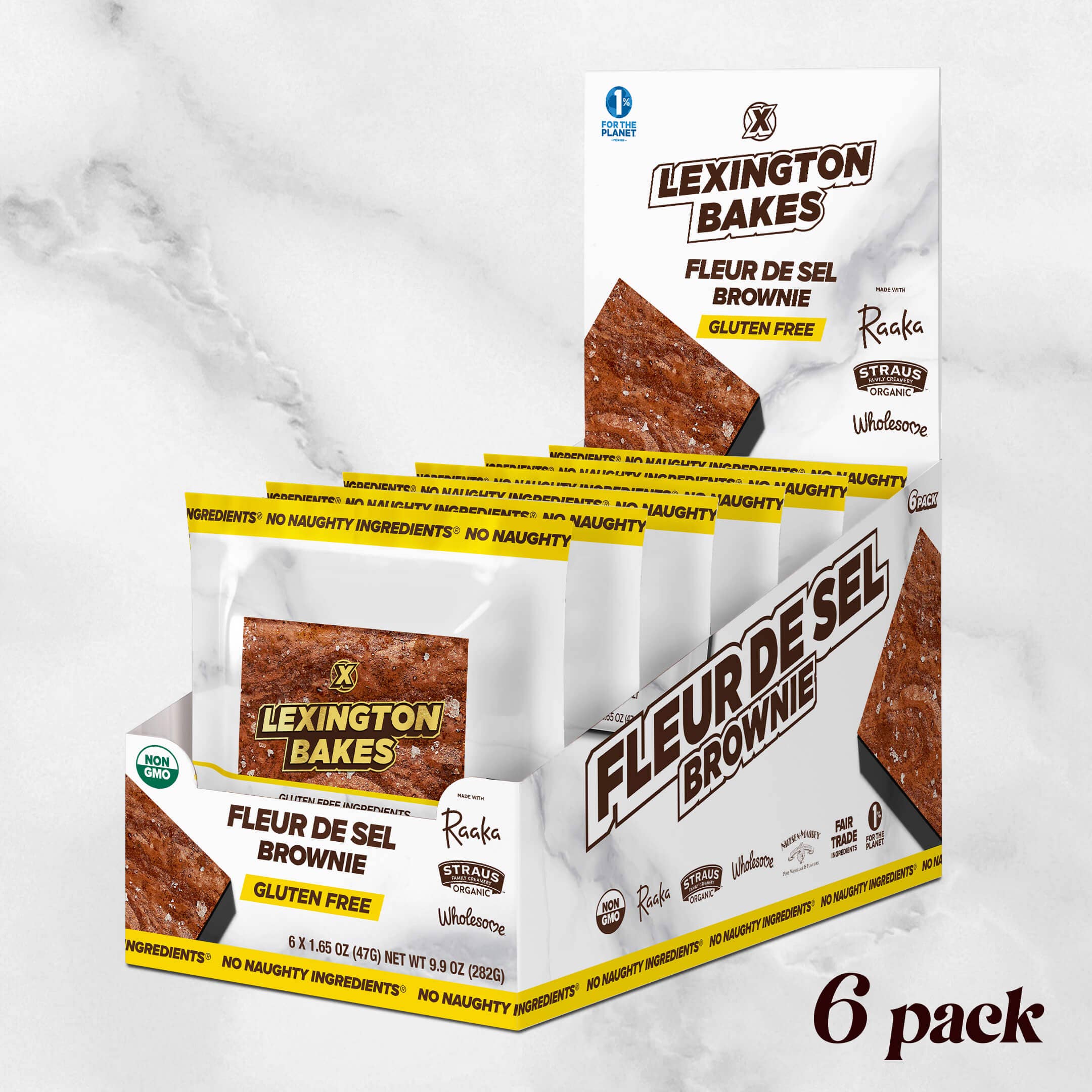 LEXINGTON BAKES - Wholesale Brownie - Fleur de Sel Brownies • 6 Pack2