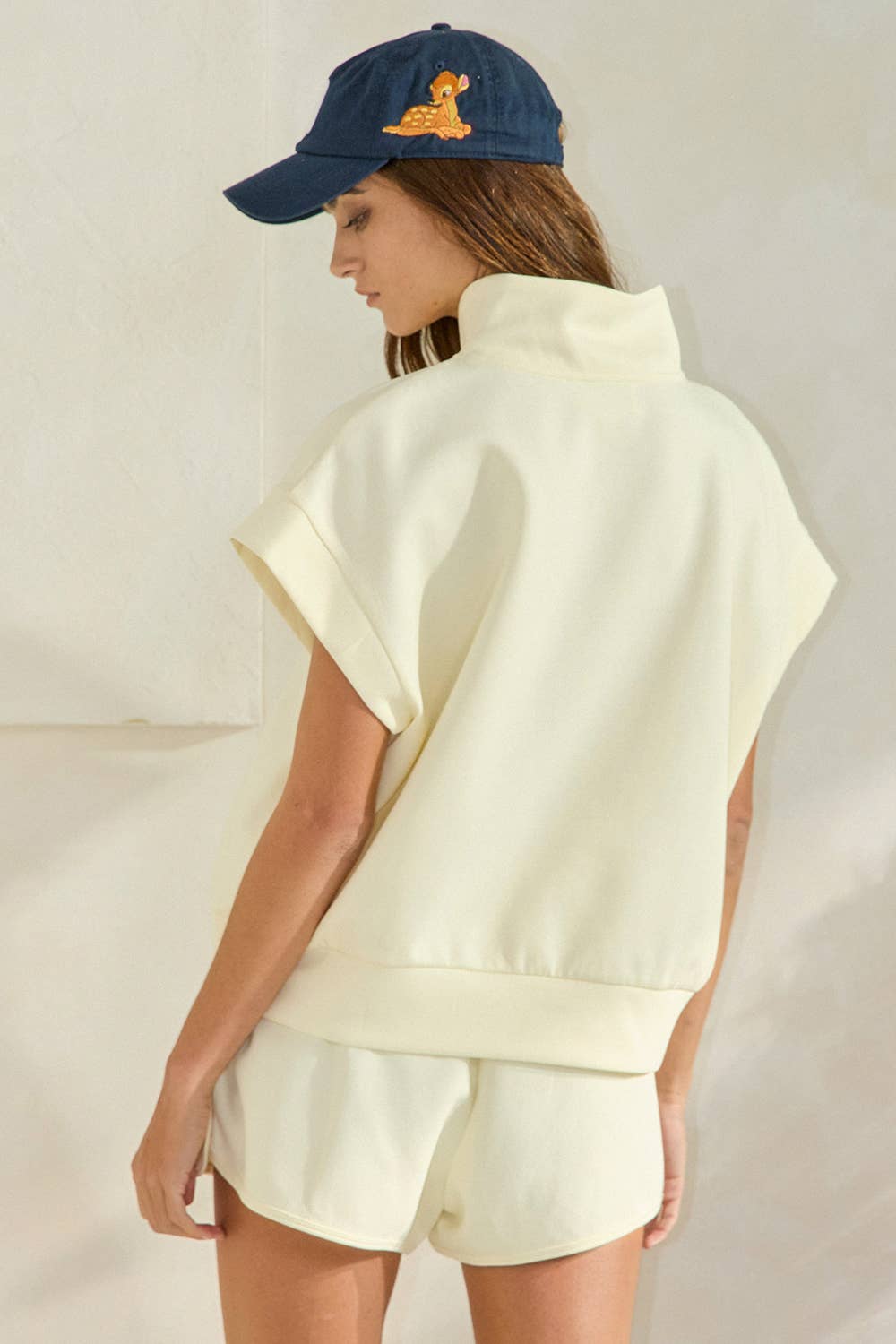 BUCKETLIST INC - Wholesale Sweatshirt - Women's - IT2154-1 Short Sleeve Half Zip-Up Scuba Sweatshirts39