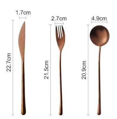 Gohobi （We cover U.S. import duties） - Wholesale Assorted Cutlery Set - Gohobi A Set of 5 Pieces Gold Stonewashed Cutlery10