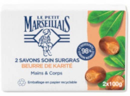 French Feast - Wholesale Bar Soap - Petit Marseillais Soap w/ shea butter 2 x 100g