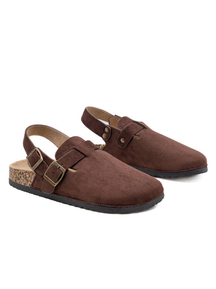 C'M PARIS - Wholesale Sandals - Women's - Back Strap Clog Sandal with Double Buckle 21575