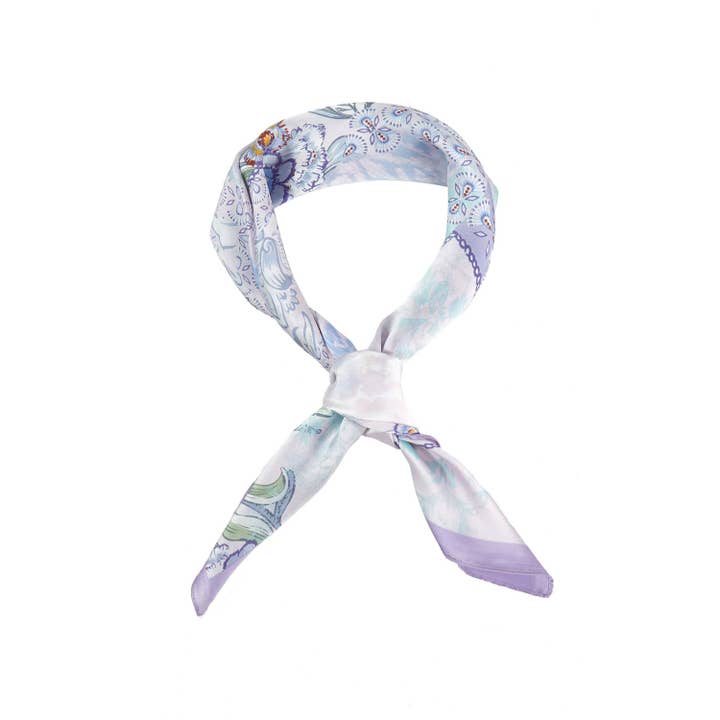Collections by Fame Accessories - Wholesale Bandana - Women's - Abstract Floral Print Bandana