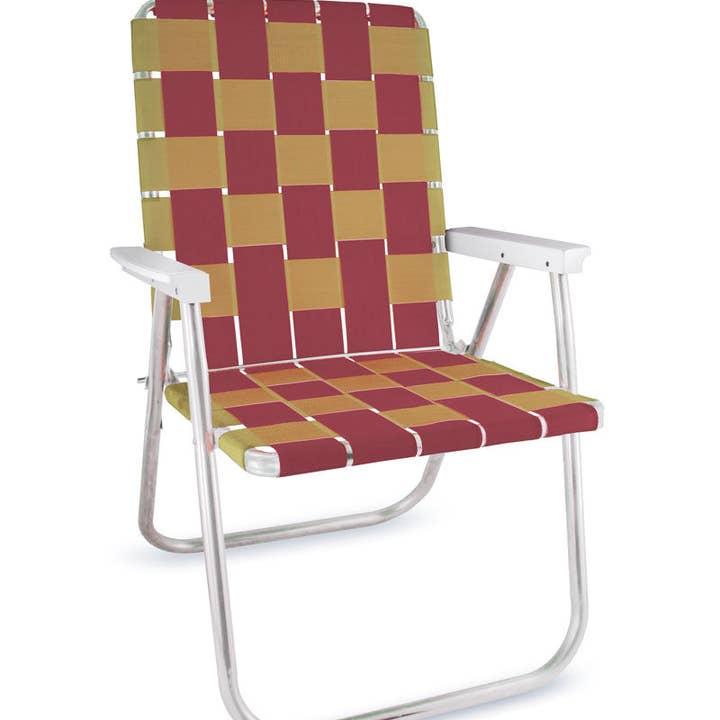 Lawn Chair USA – wholesale Fällbar stol – Vinröd & Guld Klassisk Stol0