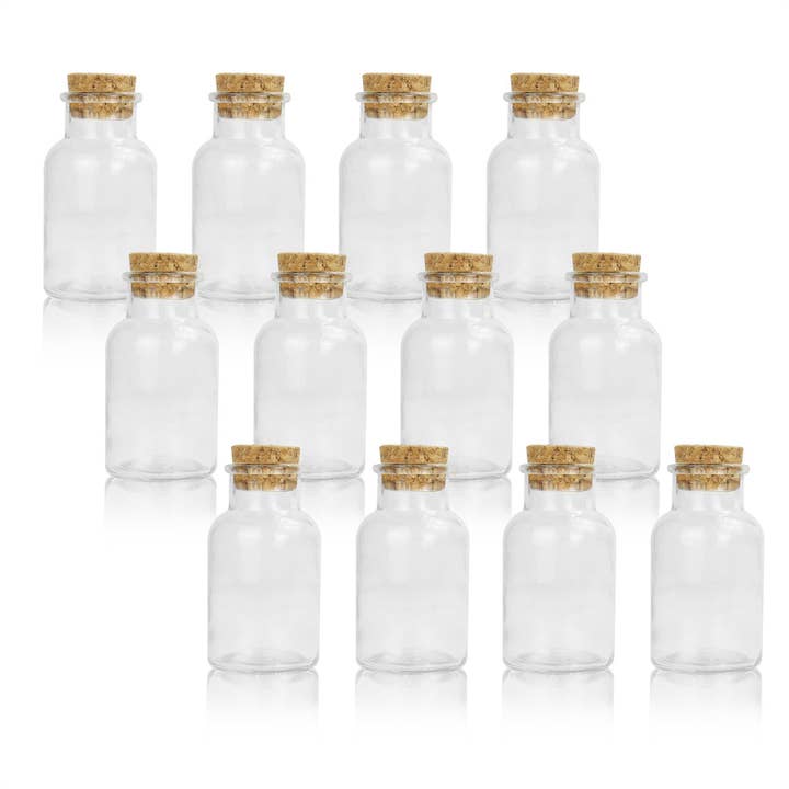 Maison & White – wholesale Jar – 150ml Spice Jars with Cork Lid - Set of 12 | M&W