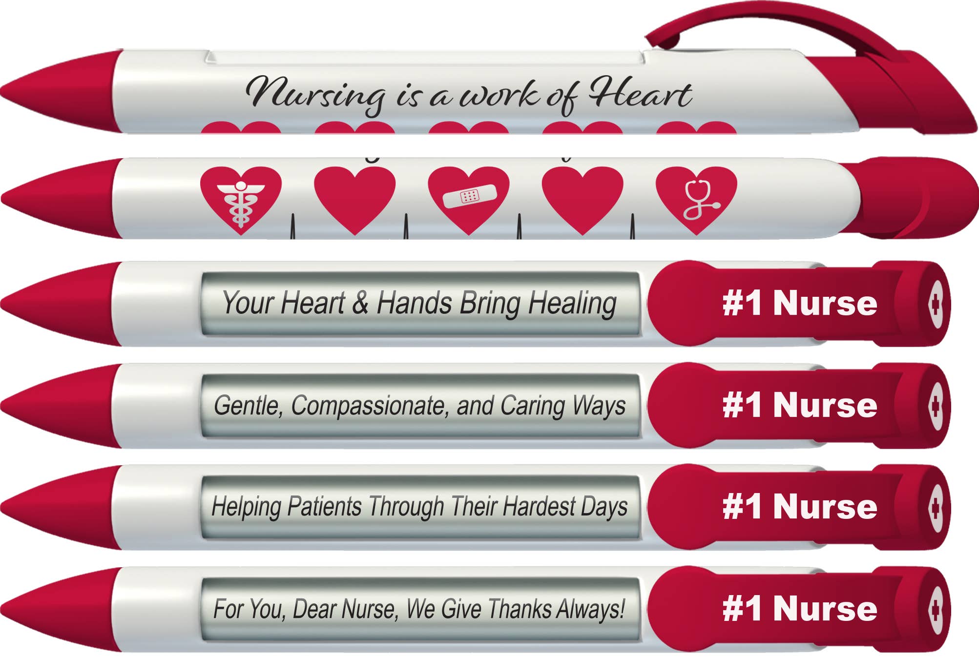 Greeting Pen - Wholesale Pen - Nurse 36 count Rotating Message Ballpoint Pen canister3