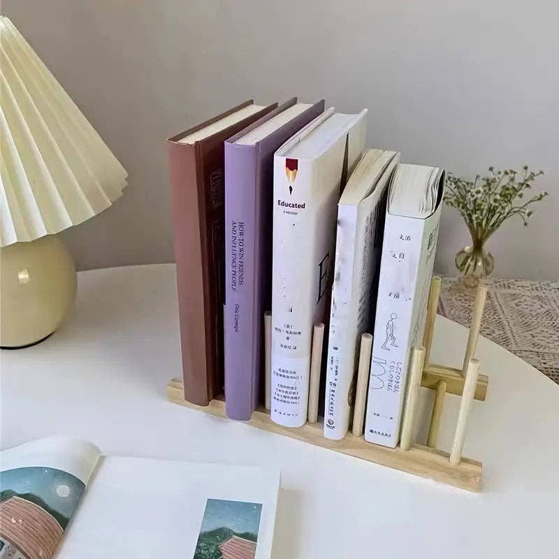 Huis Van Merken - Wholesale Book Stand - Bamboo Book Stand – Portable & Multi-Functional Rack for Bedside & Office Desk3