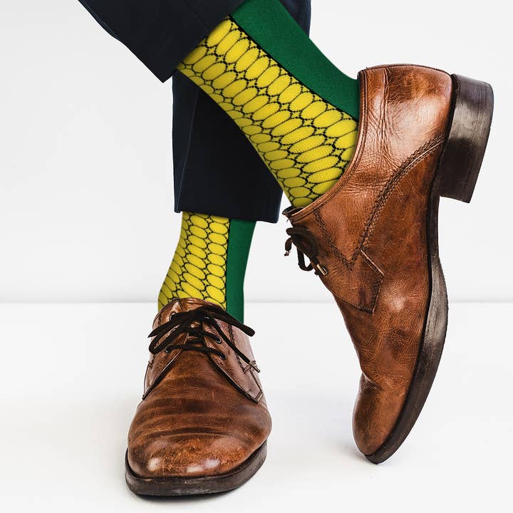 Real Sic - Vente Chaussettes – unisexe - Chaussettes drôles - Outils, maïs, zèbre, astronaute, chaussettes en coton7