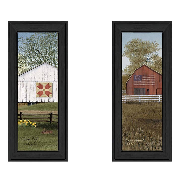 "Country Barns" Framed Wall Art by Billy Jacobs for wholesale by Trendy Decor 4U