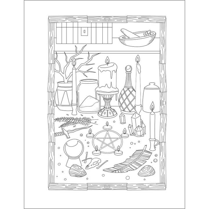 Sourcebooks - Wholesale Coloring Book - Adult - Witchcraft Coloring Book for Adults4