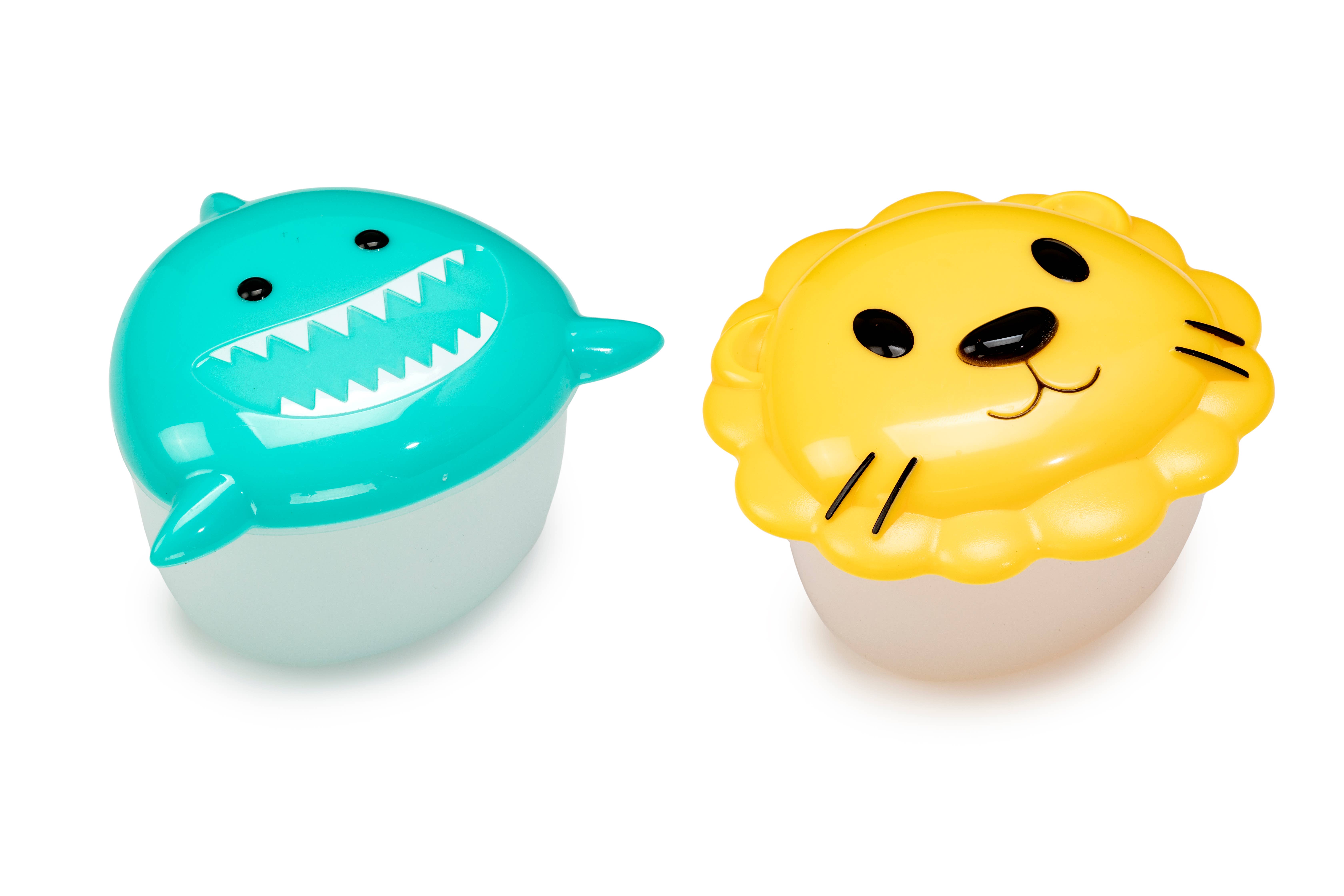melii - Wholesale Snack Box - Kids & Baby - Snack Container - Shark & Lion - 2 pack2