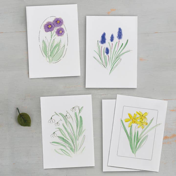 'Spring' Floral Postcard Set for wholesale by Gabrielle Solly Illustration